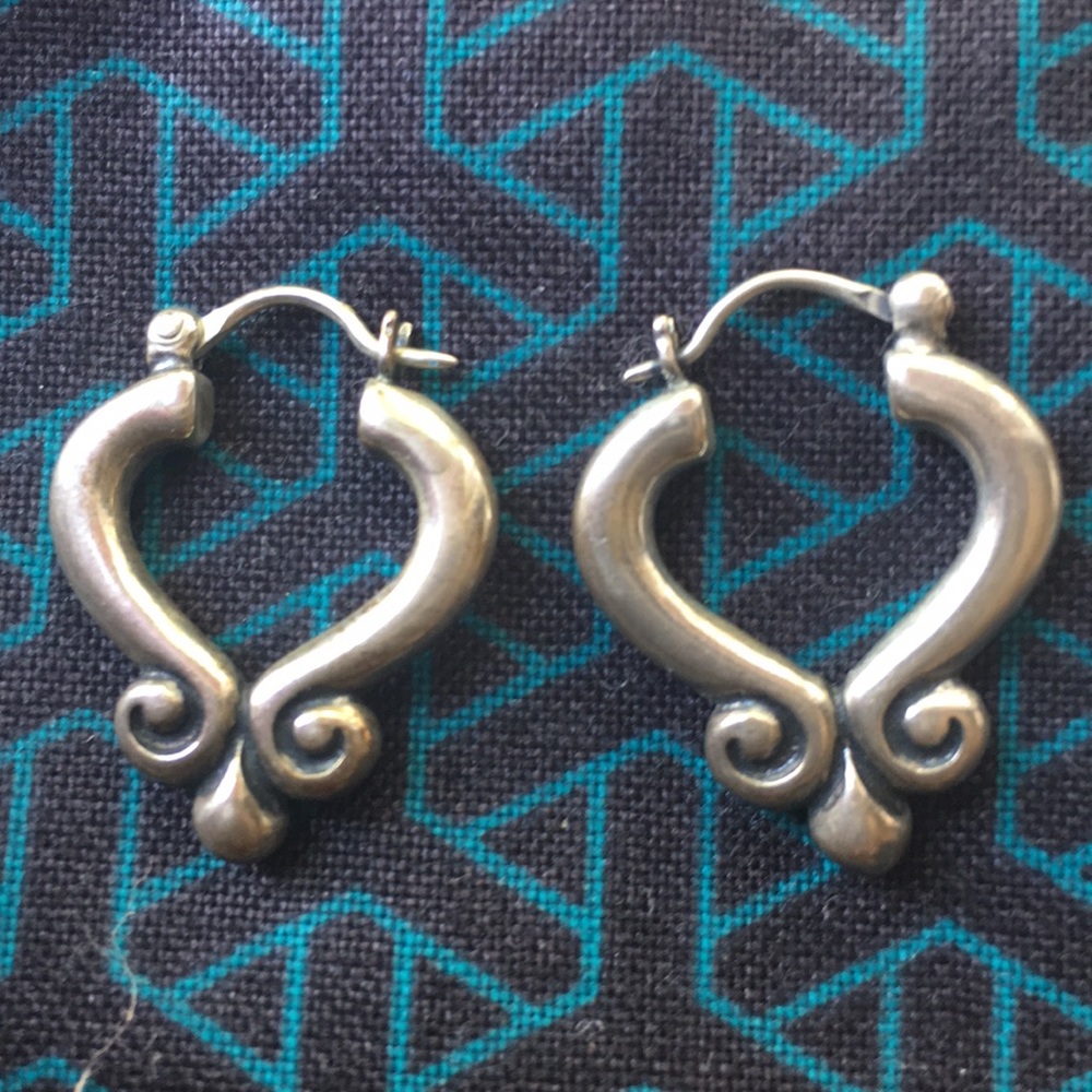 James Avery scrolled ear post sterling earring